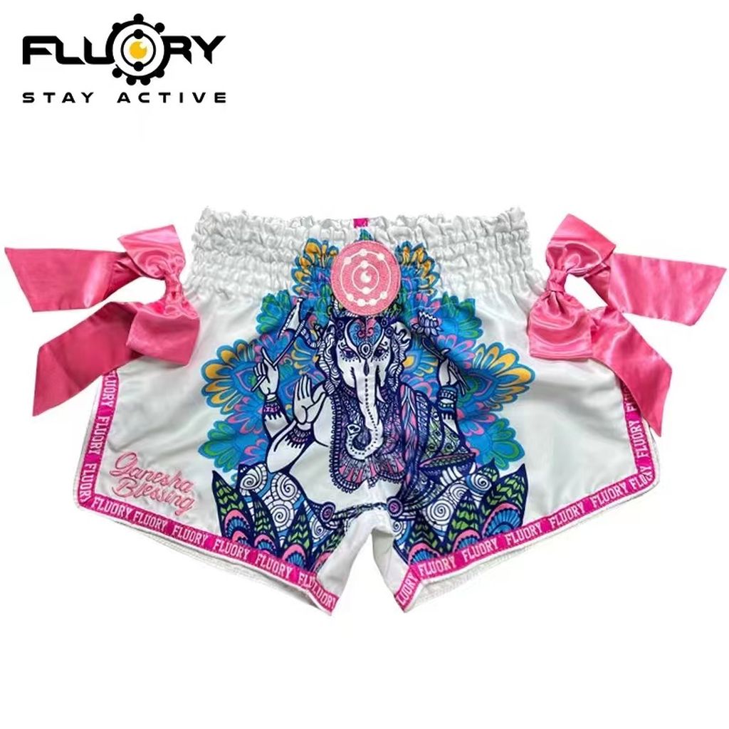 Fluory MTSF101 Muay Thai Shorts Pink