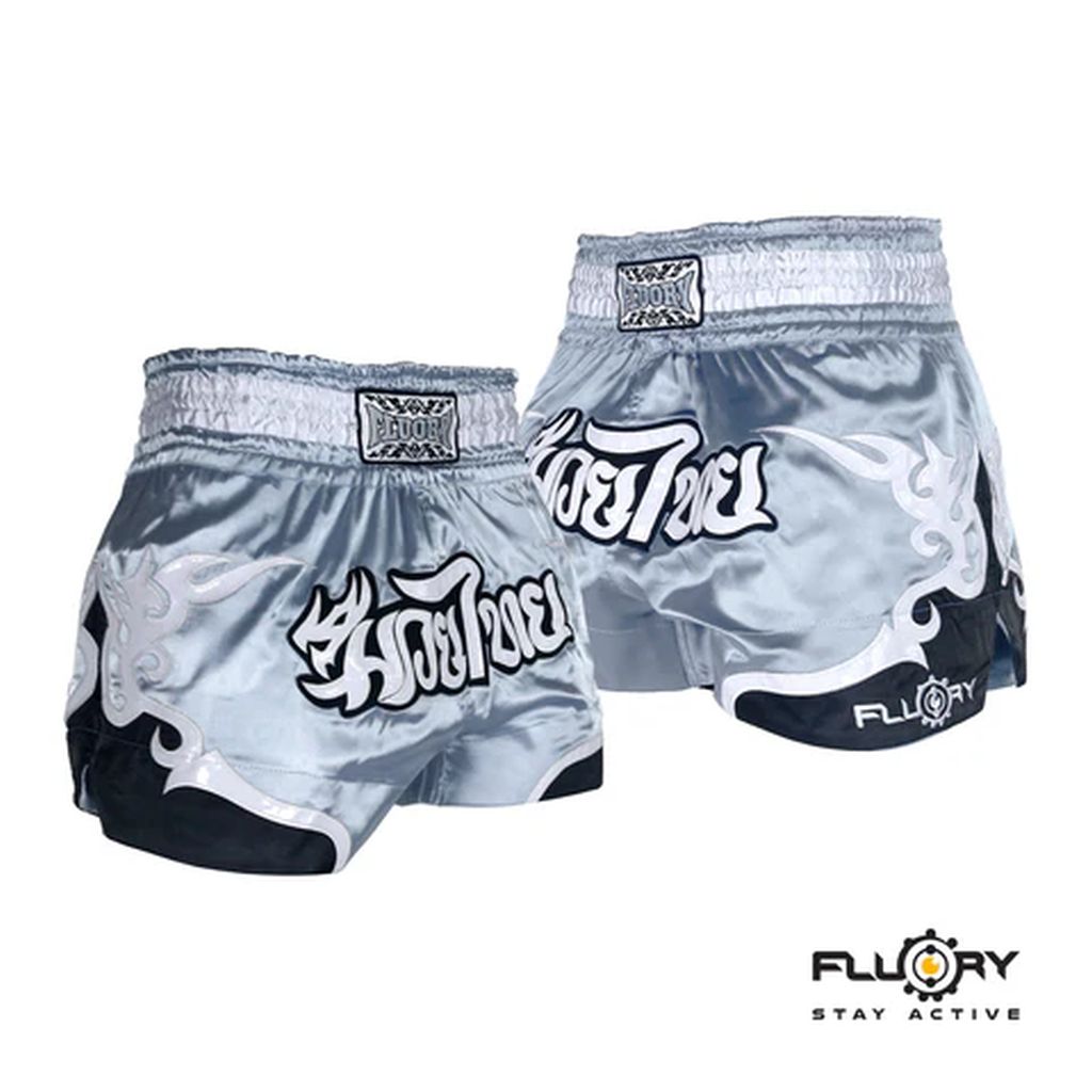 Fluory MTSF53 Muay Thai Shorts Grey