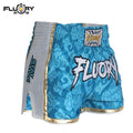 Fluory MTSF64 Muay Thai Shorts Blue