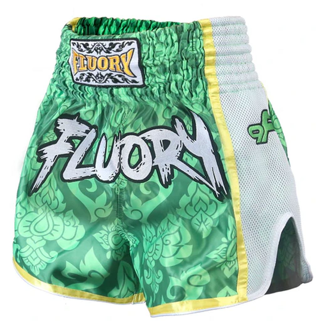 Fluory MTSF64 Muay Thai Shorts Green