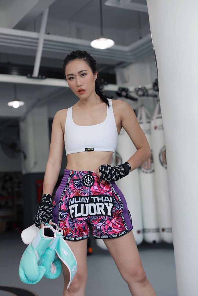 Fluory MTSF90 Muay Thai Shorts Pink