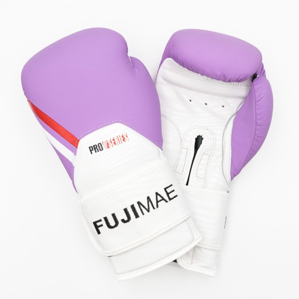 FUJIMAE ProSeries 2.0 Leather Boxing Gloves White-Yellow