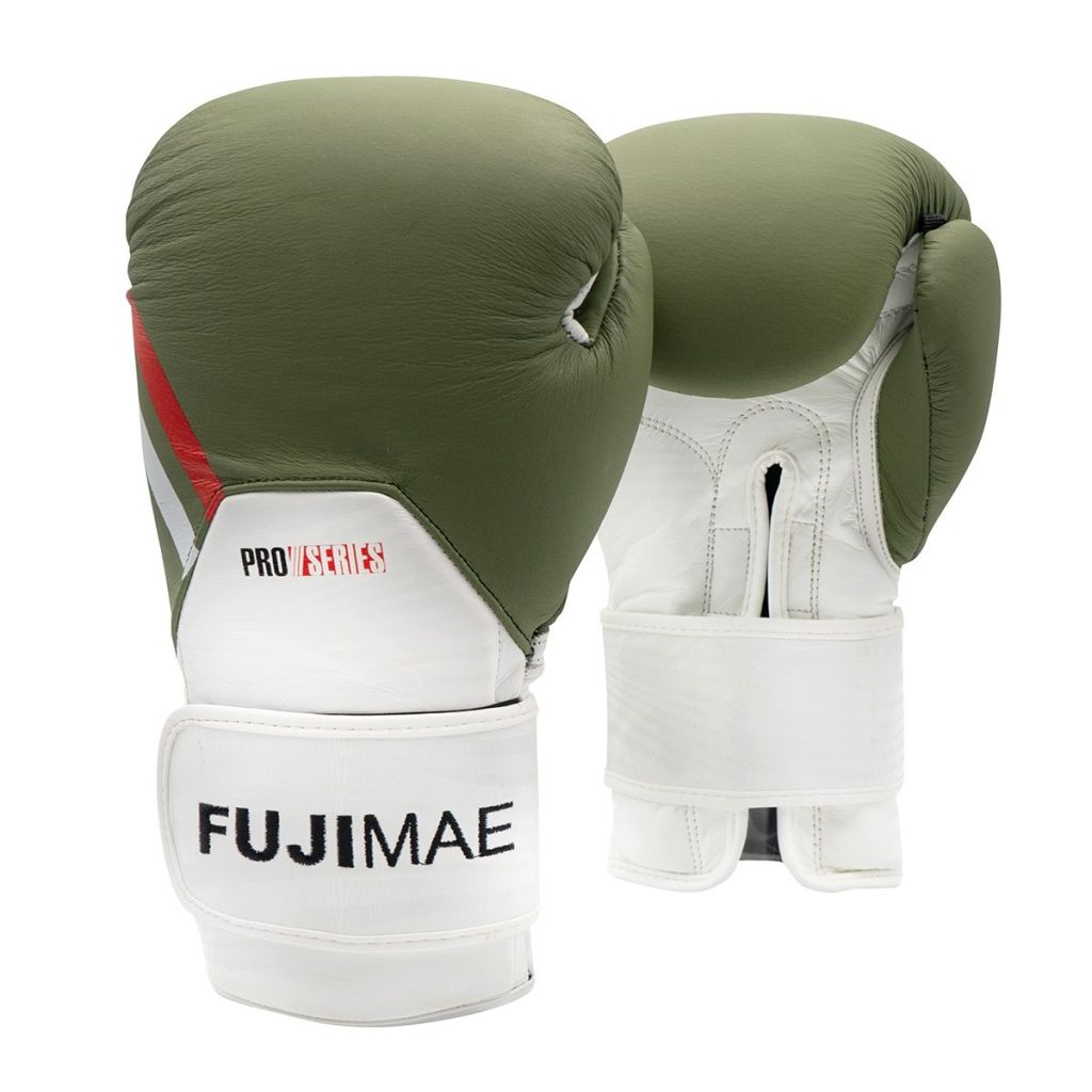 FUJIMAE ProSeries 2.0 Leather Boxing Gloves White-Orange