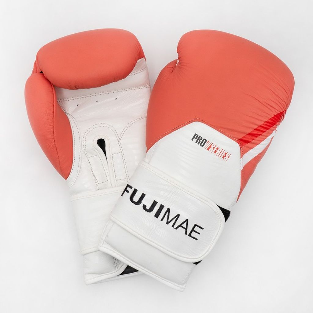 FUJIMAE ProSeries 2.0 Leather Boxing Gloves White-Yellow