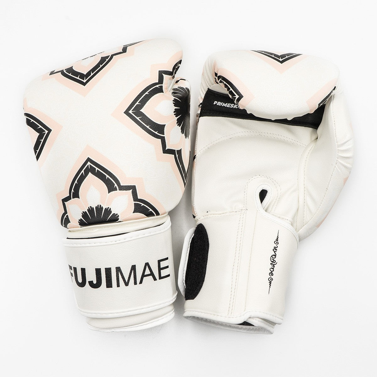 FUJIMAE SakYant Primeskin 2 Boxing Gloves White-Pink