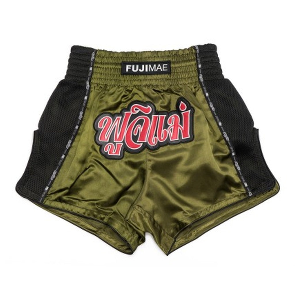 FUJIMAE Prowear Muay Thai Shorts Green-Red