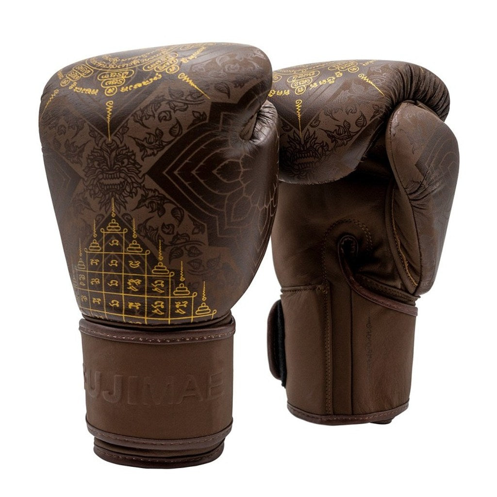 FUJIMAE SakYant 2 Leather Boxing Gloves Black