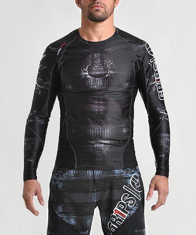 Gr1ps Armadura 2.0 Tribal Hunt LS Rashguard Black