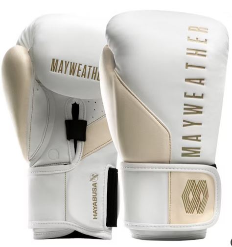 Hayabusa Mayweather Champ Boxing Gloves White-Gold