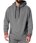 Hayabusa Mens Midweight Pullover Hoodie Grey-Red
