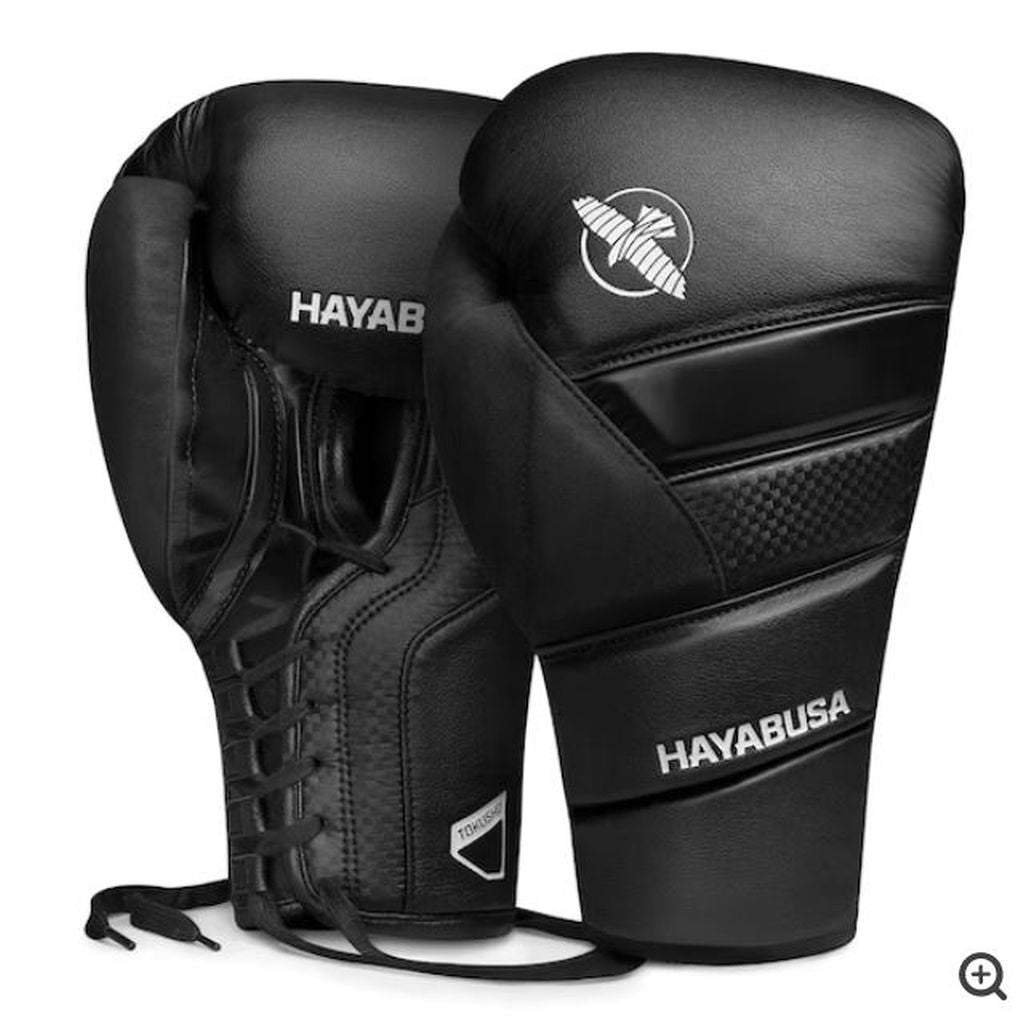 Hayabusa T3 Lace Up Boxing Gloves Black