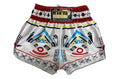 HuaLaan Aztecas Muay Thai Shorts White