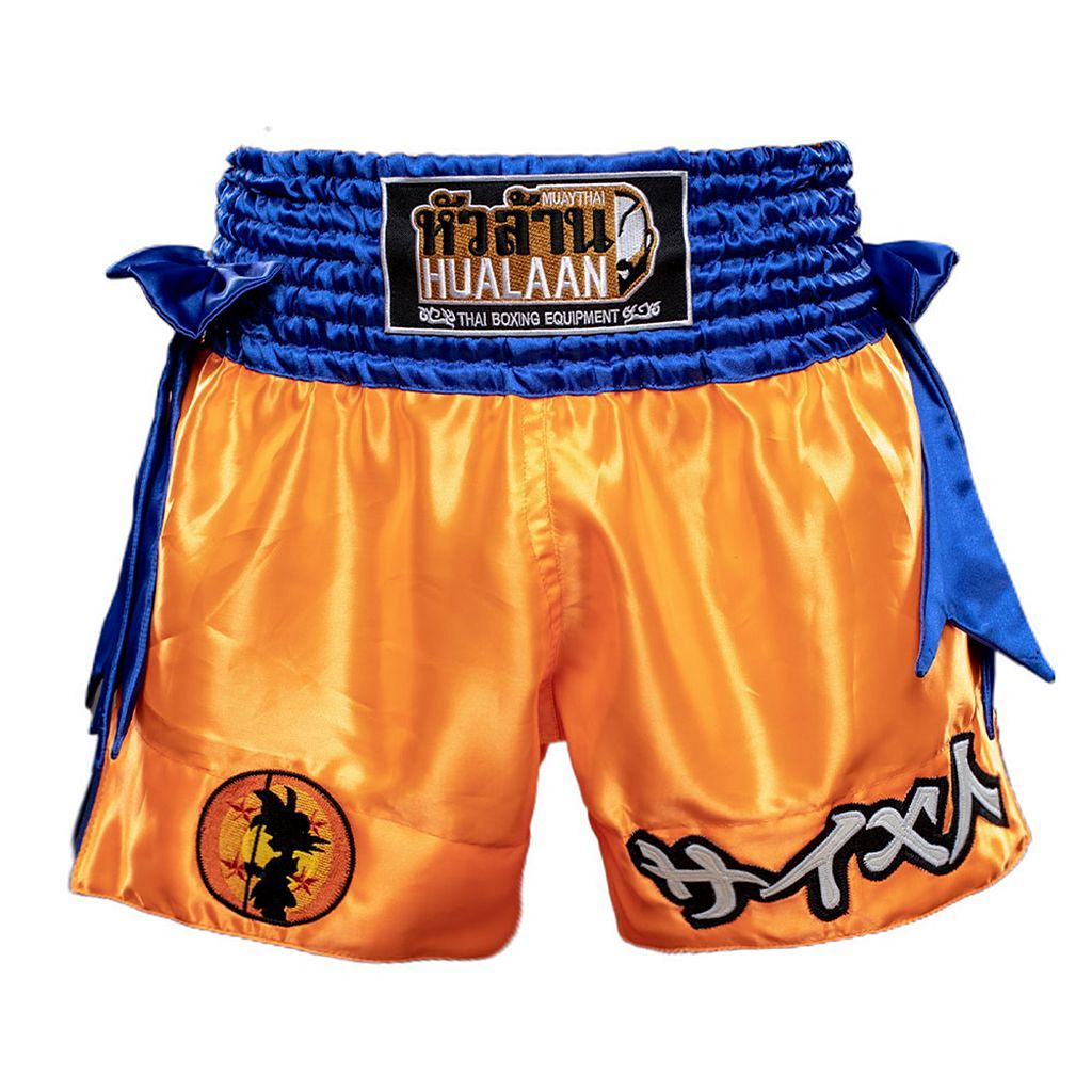 HuaLaan Ball Muay Thai Shorts Orange-Blue