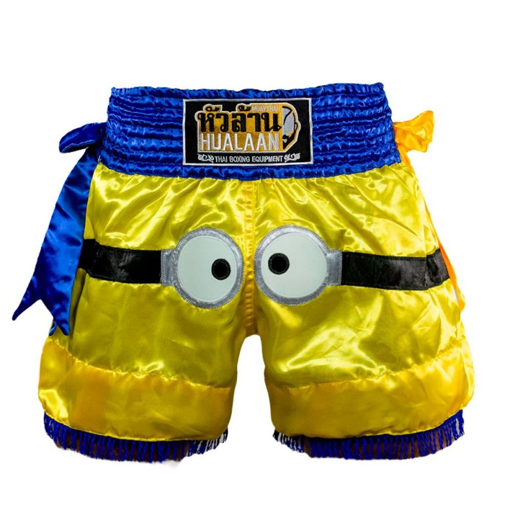 HuaLaan Banana Muay Thai Shorts Yellow-Blue