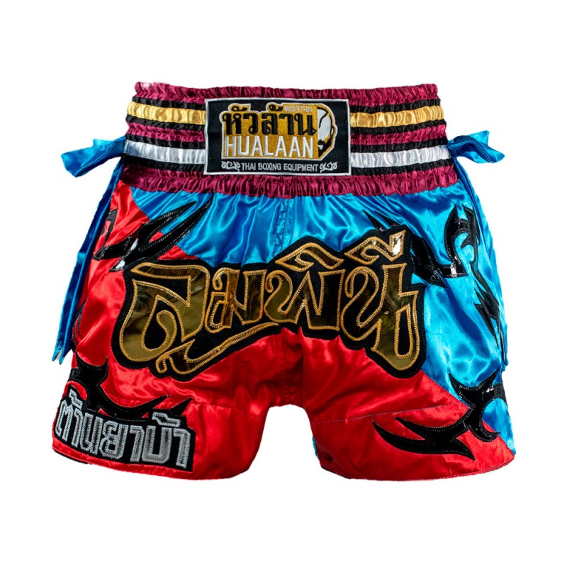 HuaLaan Blue Red 1.0 Muay Thai Shorts Red-Blue