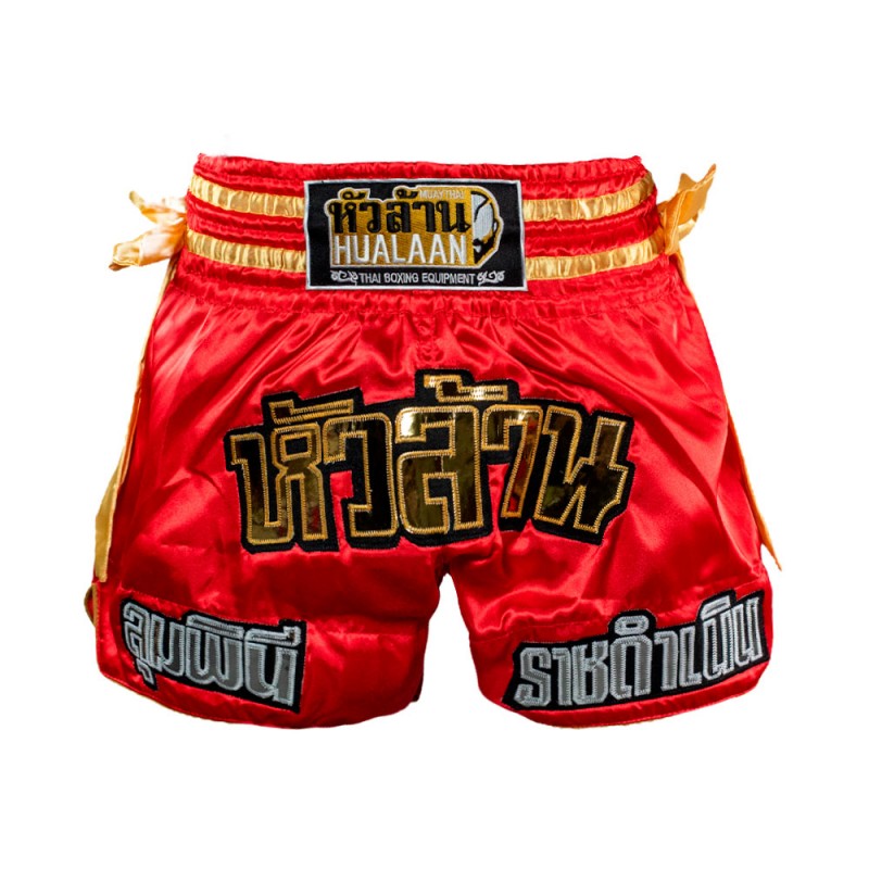 HuaLaan Gold 1.0 Muay Thai Shorts Red