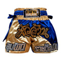 HuaLaan Gold Division Muay Thai Shorts Gold-Blue