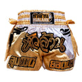 HuaLaan Gold Division Muay Thai Shorts White-Gold