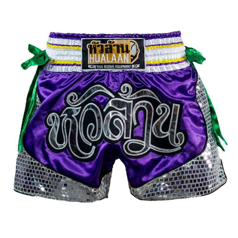 HuaLaan Cristal Muay Thai Shorts Purple-Green