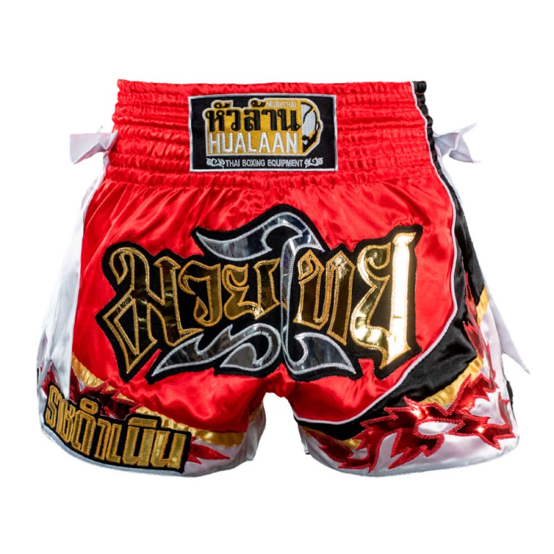 HuaLaan TH Muay Thai Shorts Red-White
