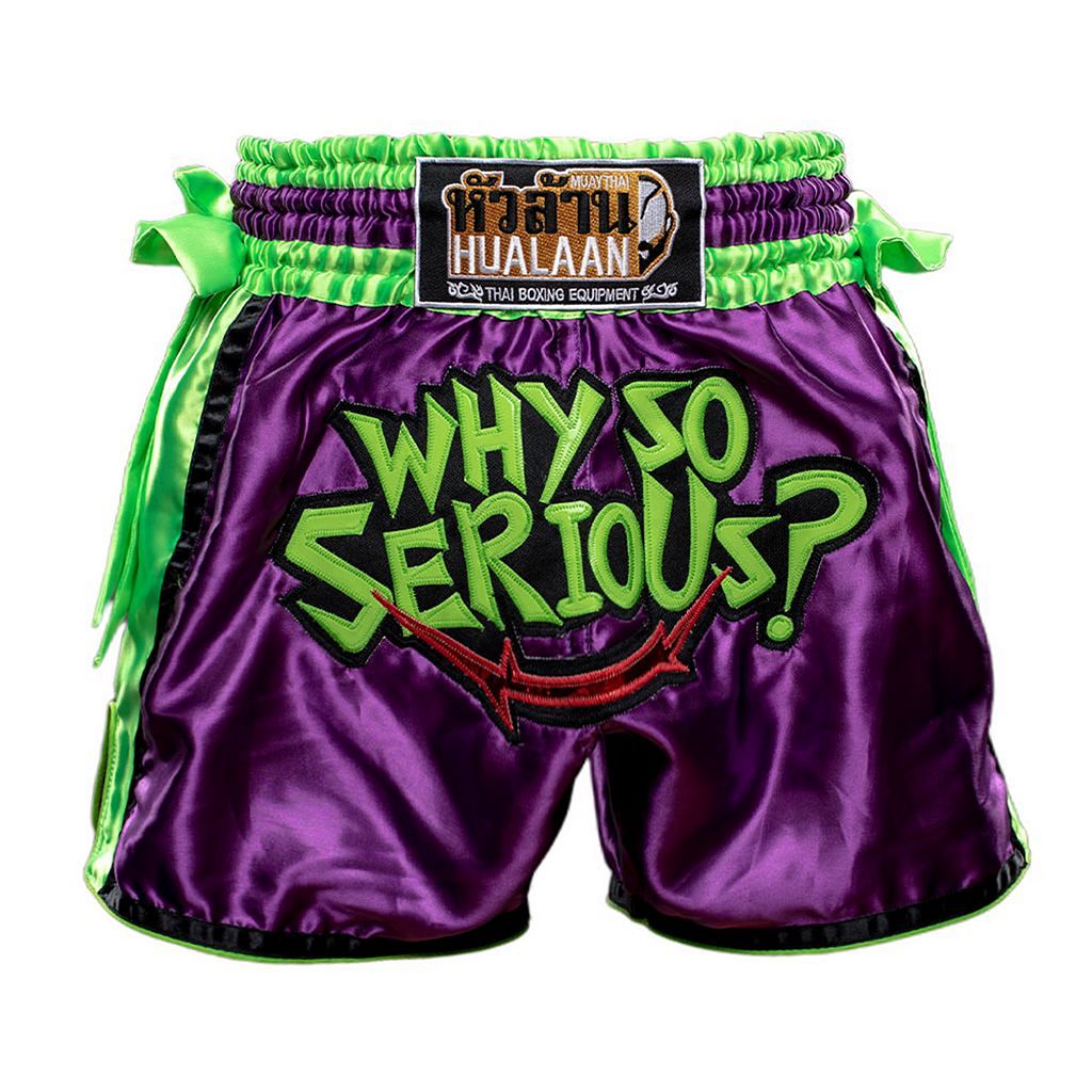 HuaLaan Serious Muay Thai Shorts Purple-Green