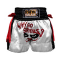 HuaLaan Serious Muay Thai Shorts White-Black