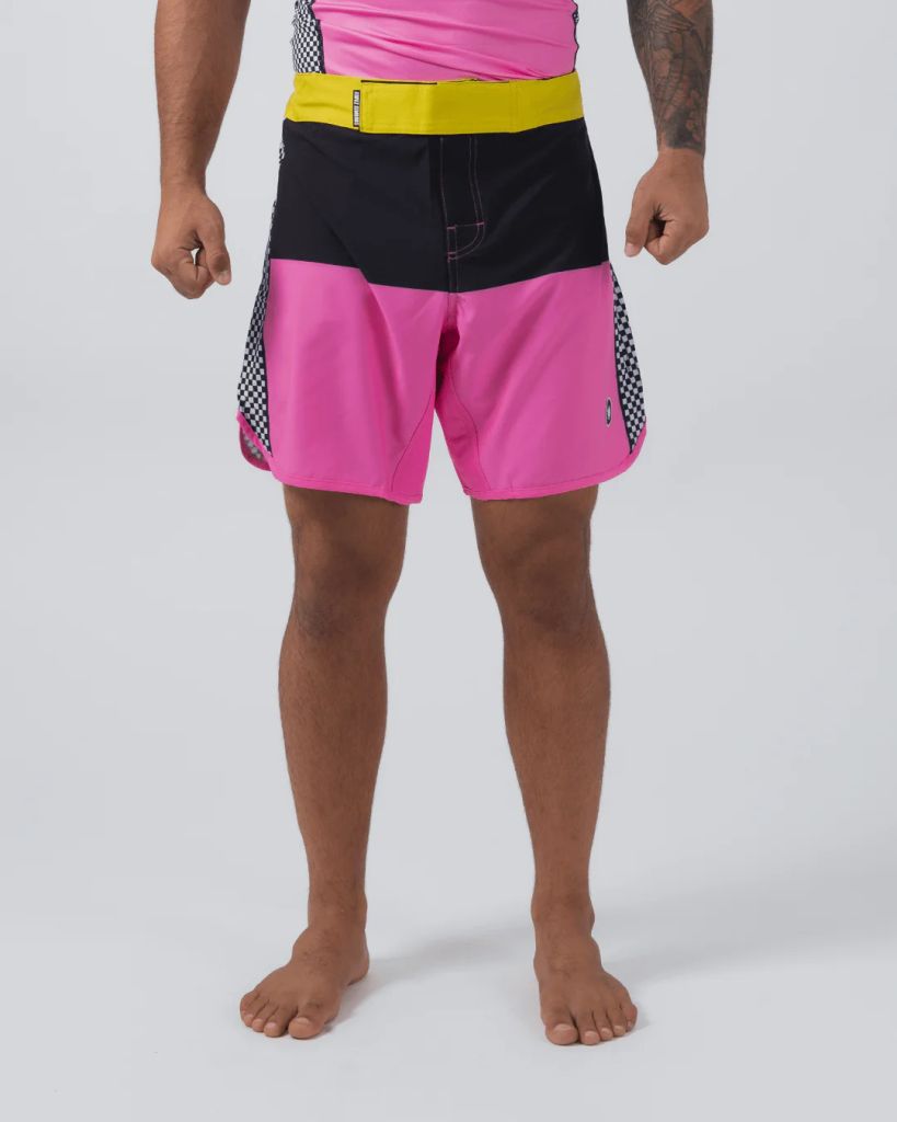 Kingz Retro MMA Fight Shorts Black-Red