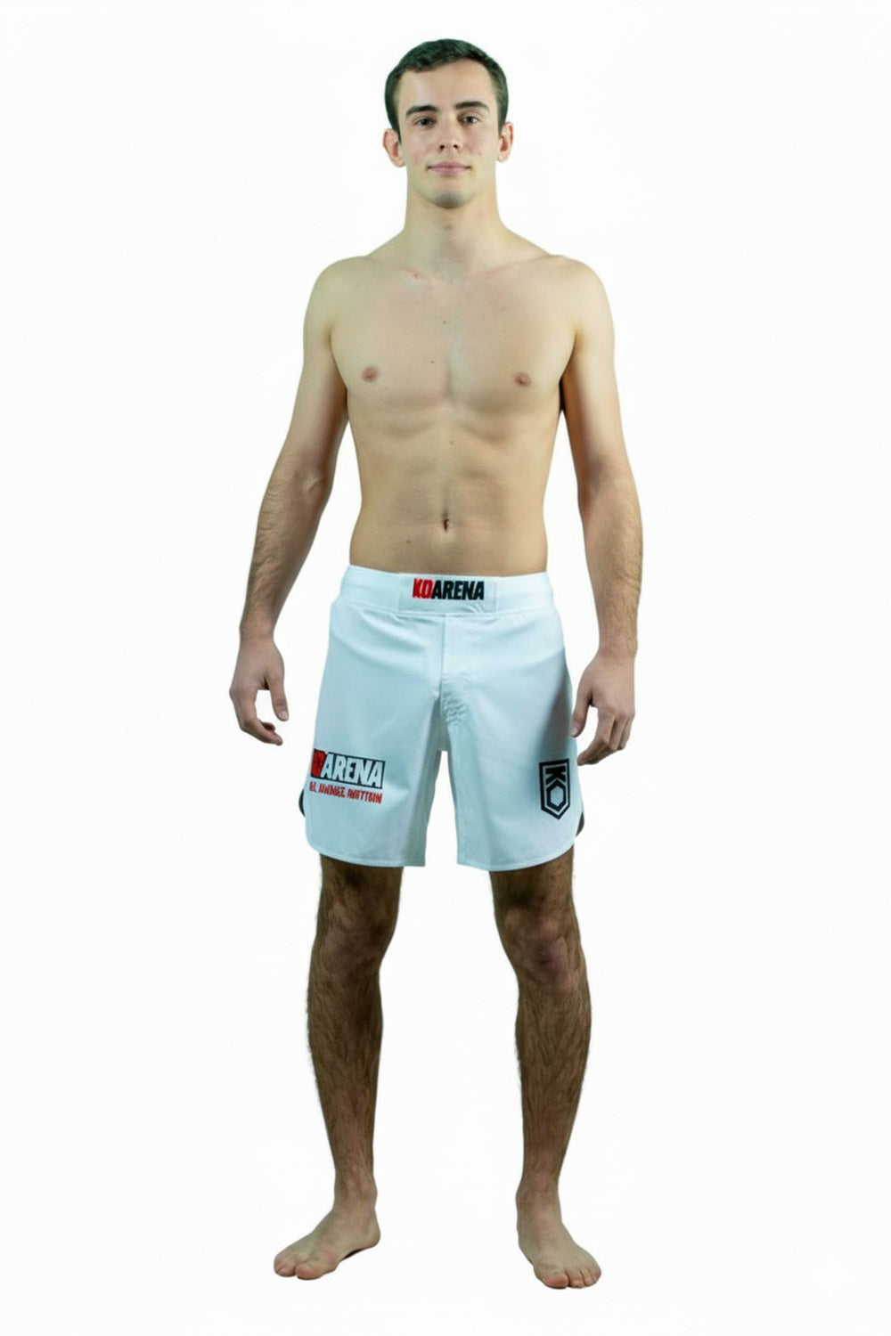 KOARENA Crossbreed MMA Fight Shorts White