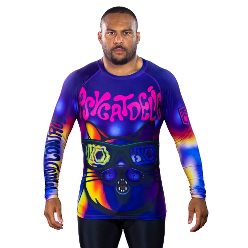 KOARENA Psycatdelic LS Rashguard Purple-Multicolored
