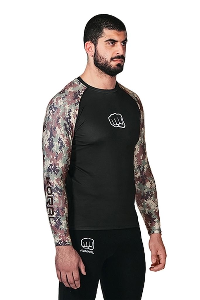 Koral Military LS Rashguard Camo-Green