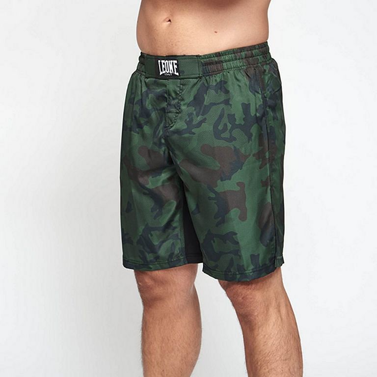 Leone 1947 AB954 Camo MMA MMA Fight Shorts Green
