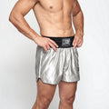 Leone 1947 Basic Muay Thai Shorts Black-Silver