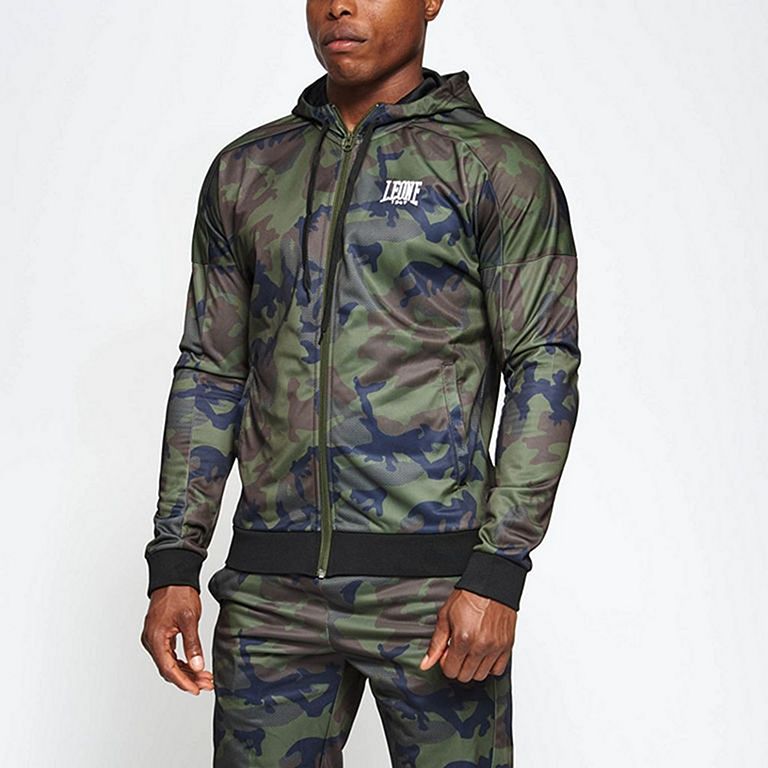 Leone 1947 AB302 Hooded Track Jacket Grey-Camo
