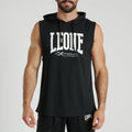 Leone 1947 Logo Sleeveless Hoodie Black-White