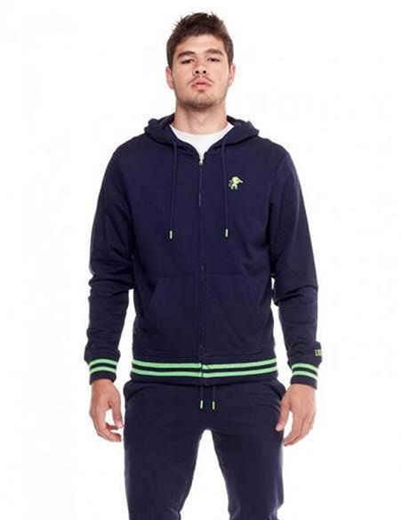 Leone 1947 Man Track Suits Smal Logo Fluo Navy Blue-Green