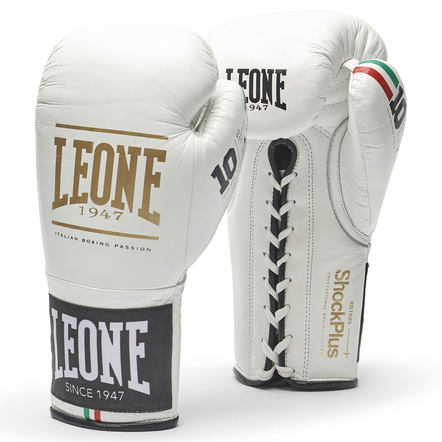 Leone 1947 GN102L Shock Plus Lace Up Boxing Gloves Red
