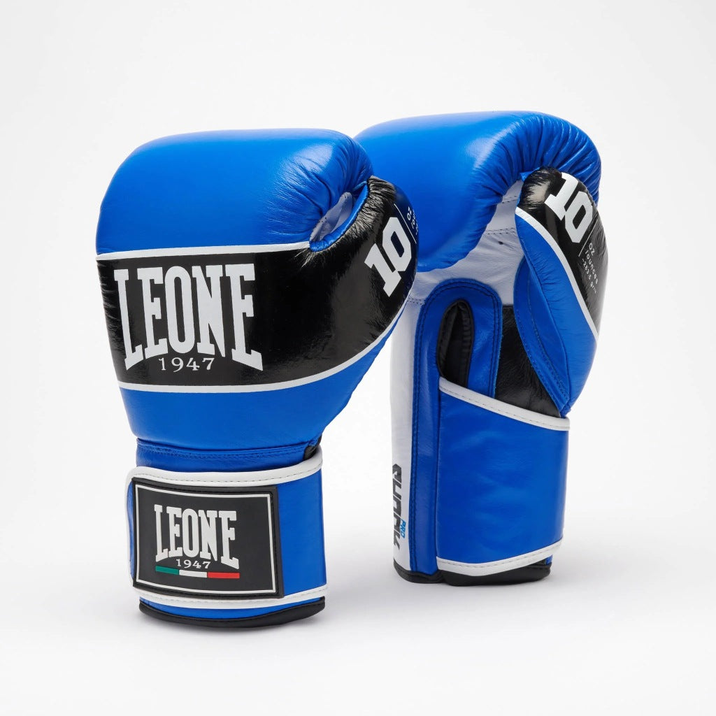 Leone 1947 GN057 Velcro Shock Pro Boxing Gloves Blue-Black