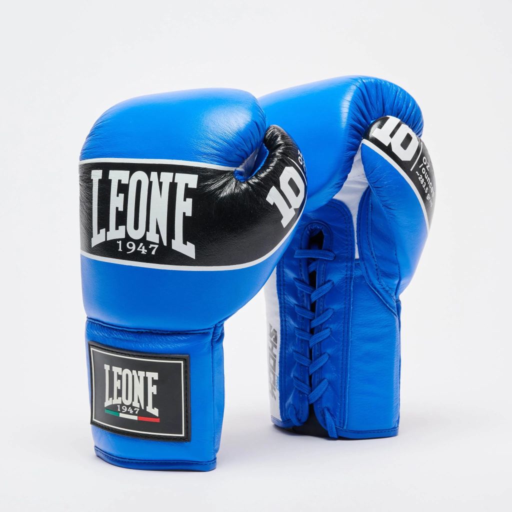 Leone 1947 GN057L Shock Pro Lace Up Boxing Gloves Red