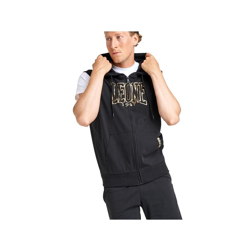 Leone 1947 Sudadera Capucha Sin Mangas Gold SS22 Black