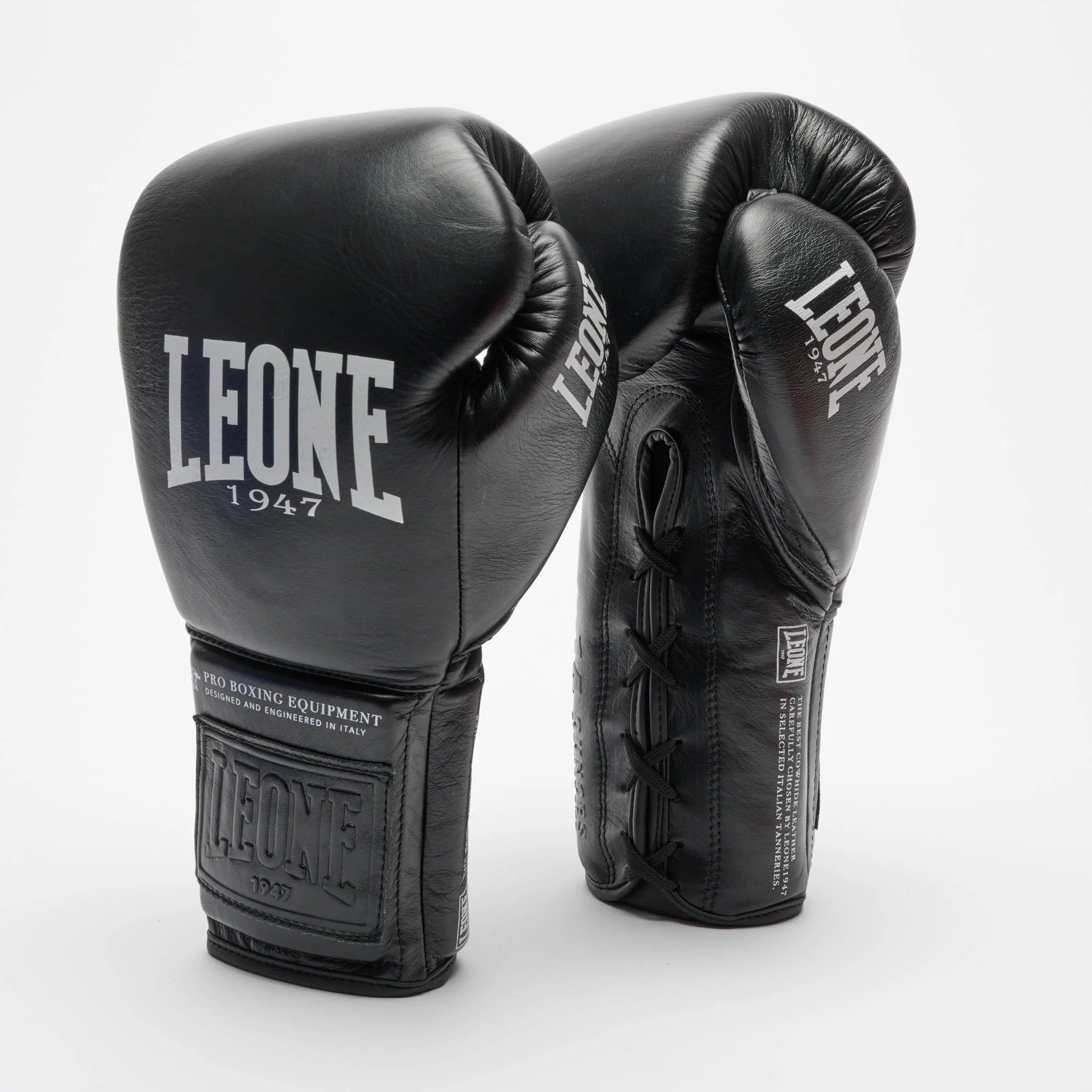Leone 1947 The Greatest Boxing Gloves Lace Up Black
