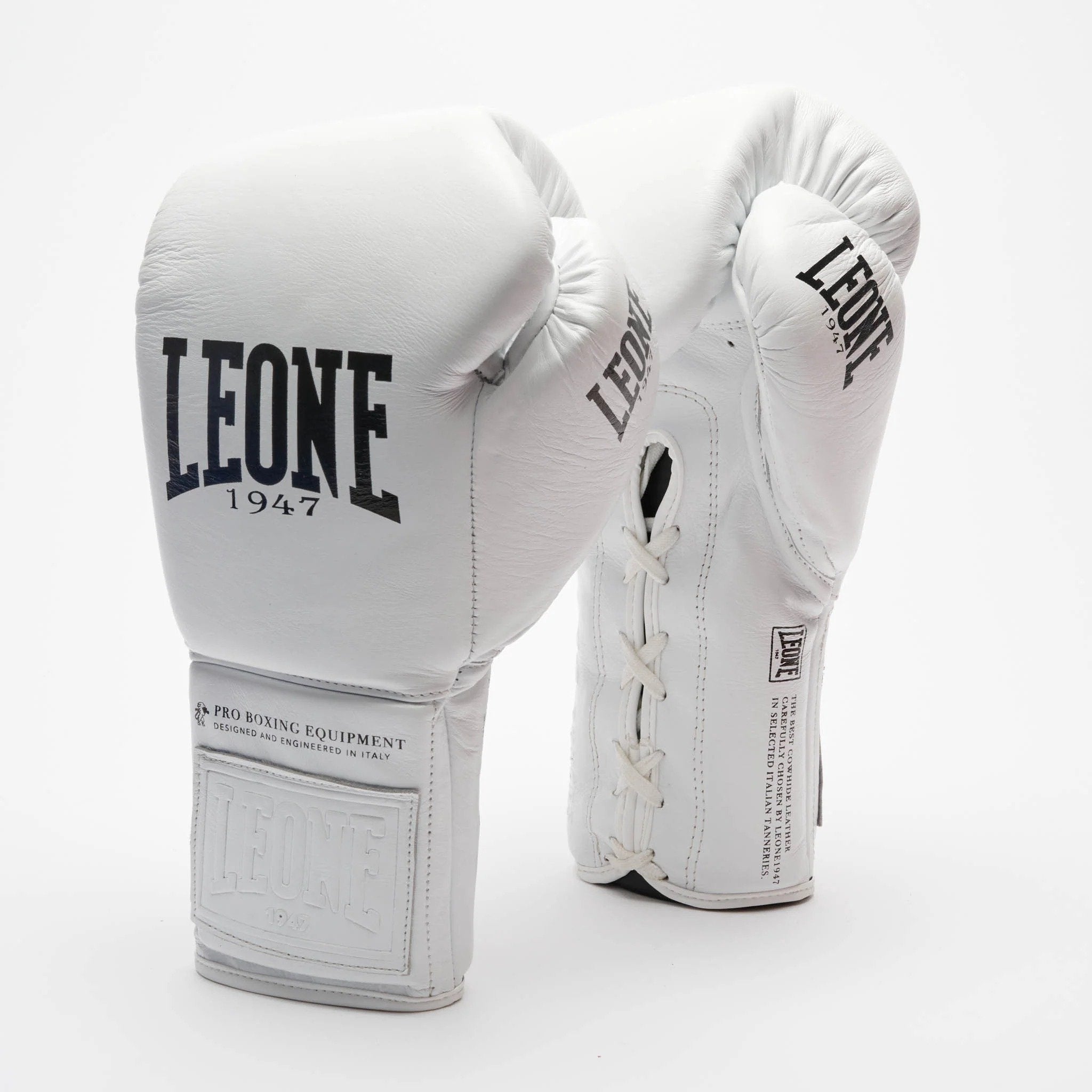 Leone 1947 The Greatest Lace Up Boxing Gloves White