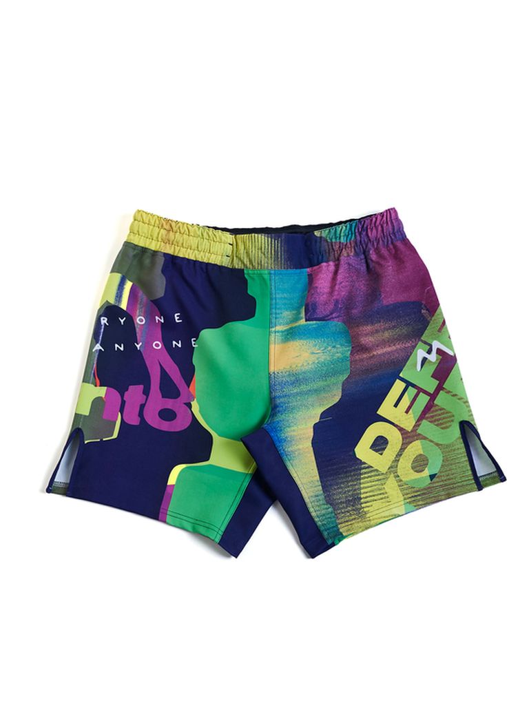 Manto Neon Abstract MMA Fight Shorts Multicolored