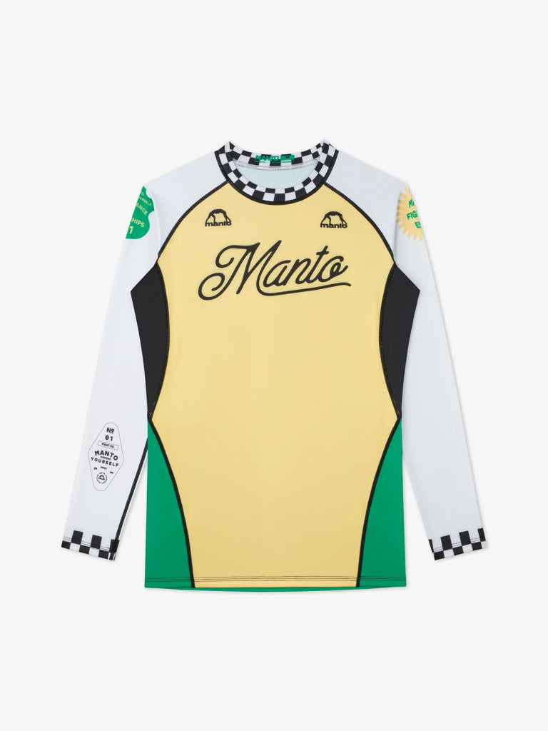 Manto Cross LS Rashguard Yellow-Green