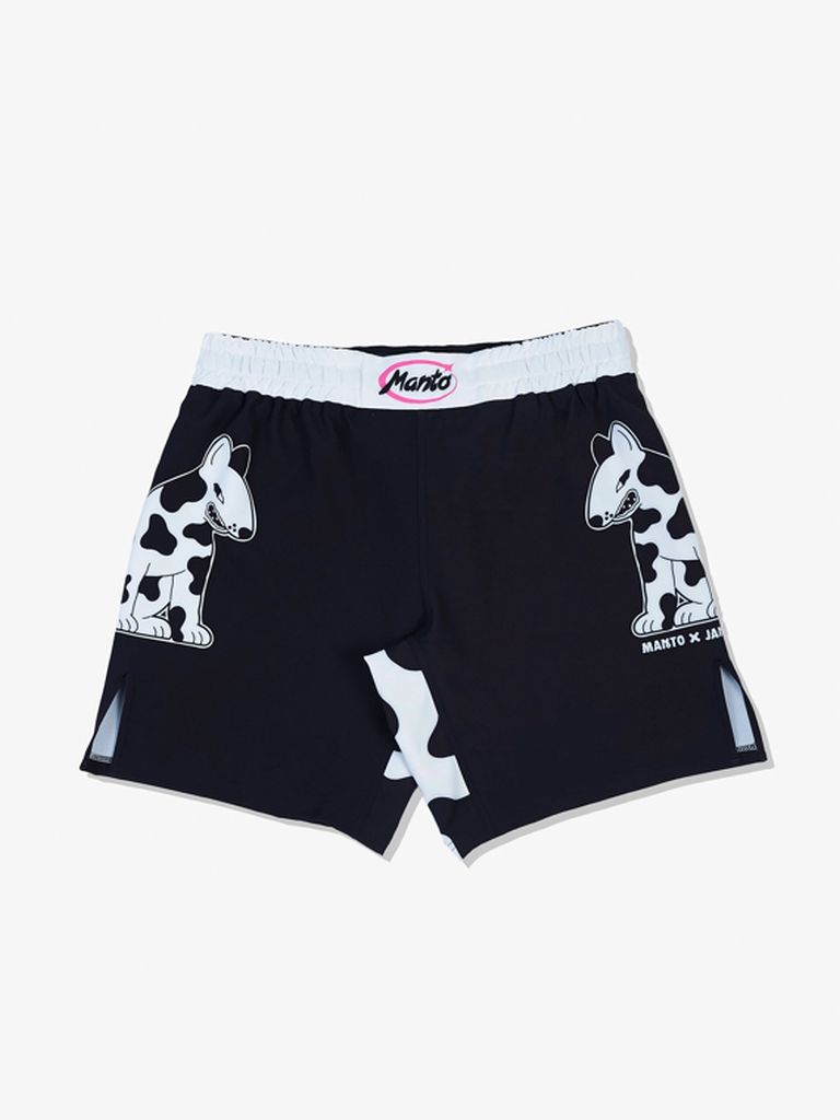 Manto Dogs MMA Fight Shorts Black-White