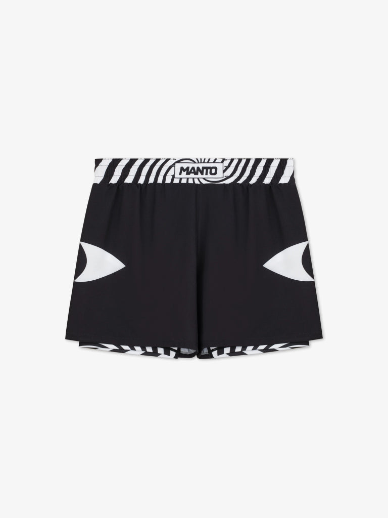 Manto Illusion MMA Fight Shorts Black-White