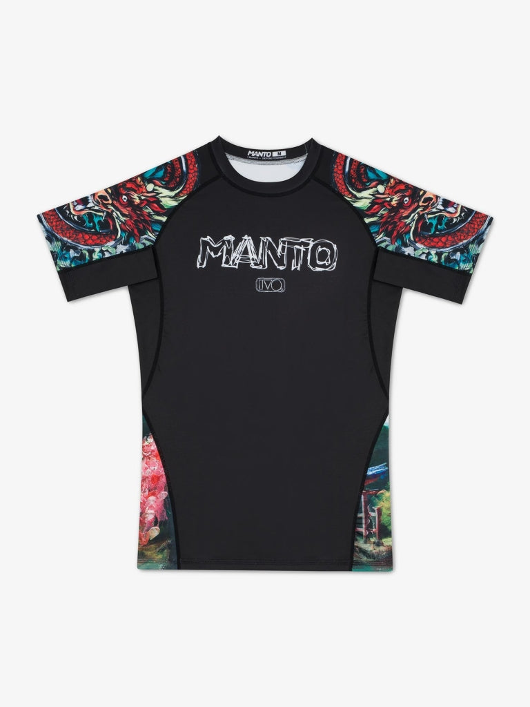 Manto Ivo SS Rashguard Black-Multicolored