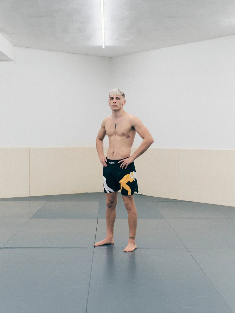 Manto Logo MMA Fight Shorts Black