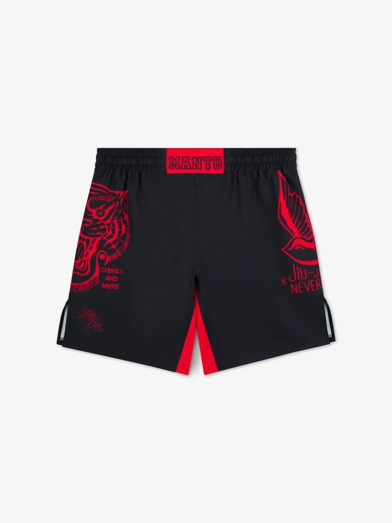 Manto Miko MMA Fight Shorts Black-Red