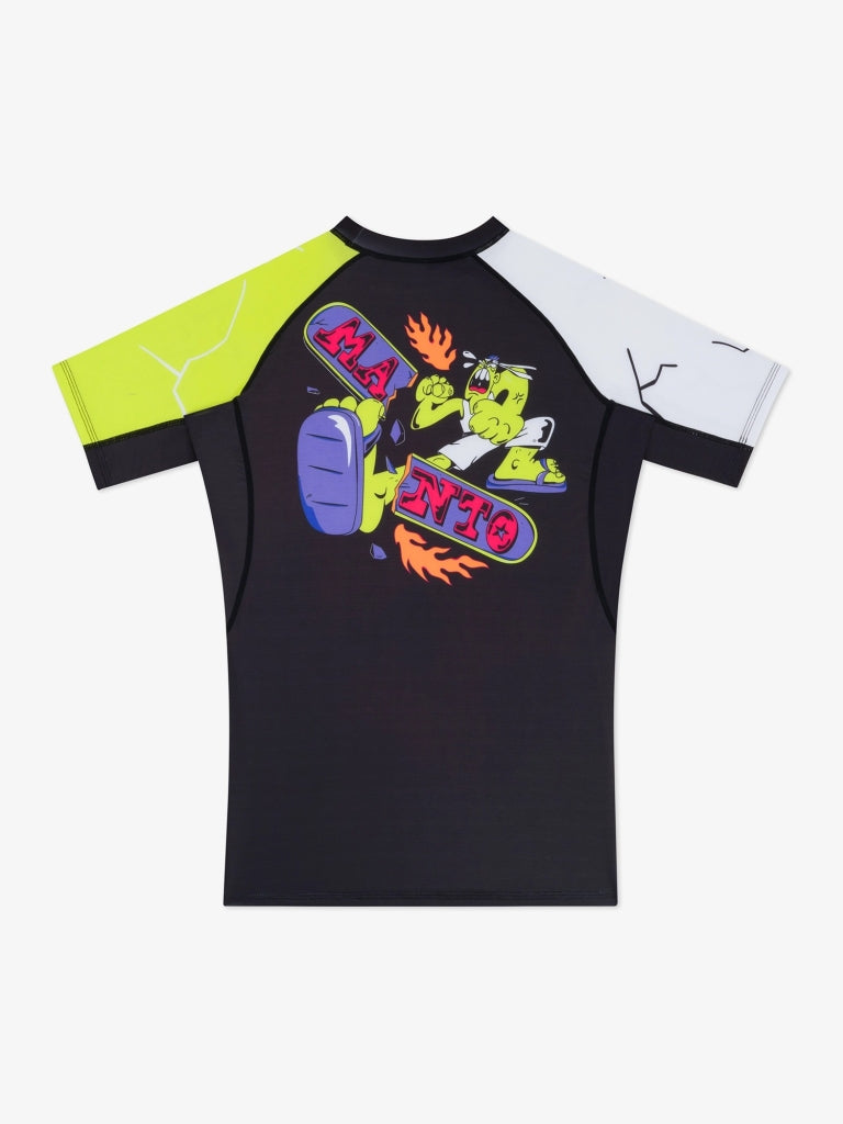Manto Mitte SS Rashguard Black-Yellow