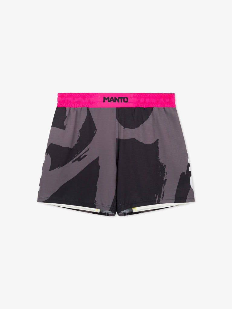 Manto Vortex MMA Fight Shorts Grey-Pink